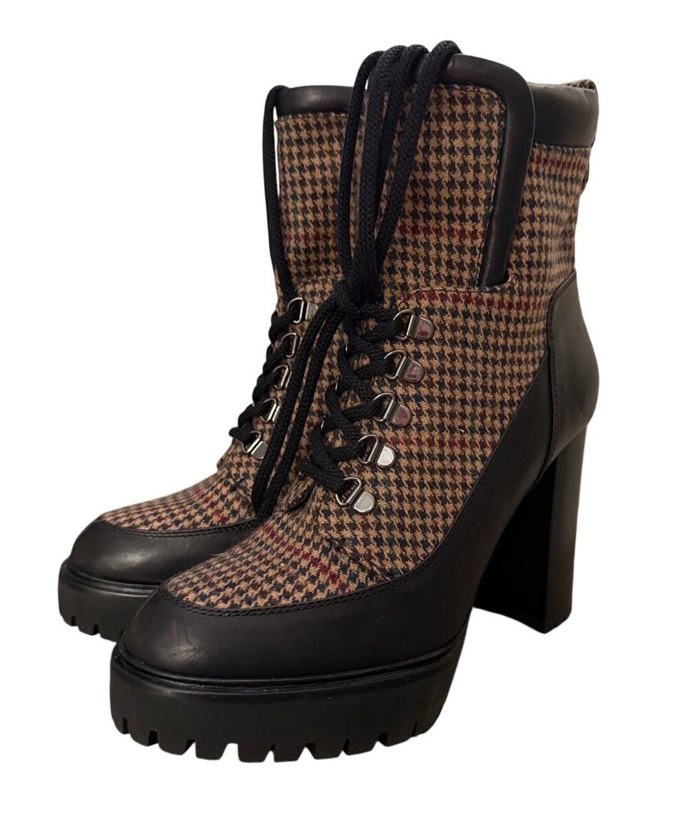Veronica Beard Hasia Moto Biker Boots Studded Leather Buckle Motorcycle NWOB